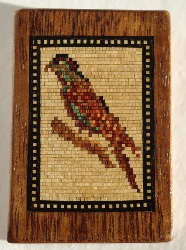 Tunbridgeware Bird Matches Box - Image 2