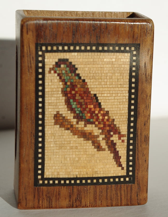 Tunbridgeware Bird Matches Box - Image 3