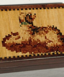 Tunbridgeware Trinket Box with Dog