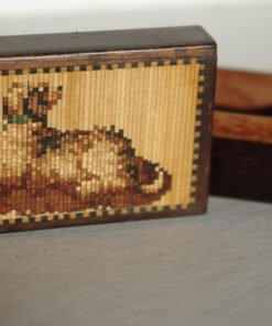 Tunbridgeware Trinket Box with Dog - Image 3