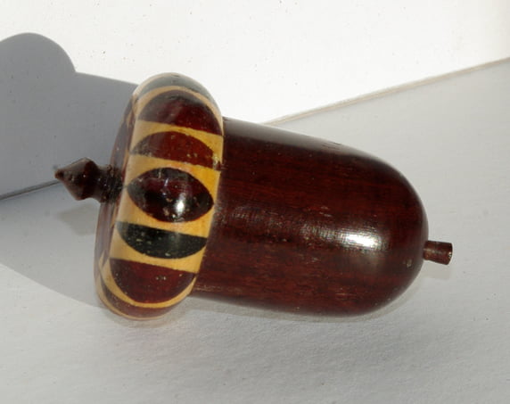 Tunbridgeware Stickware & Rosewood Thimble Holder