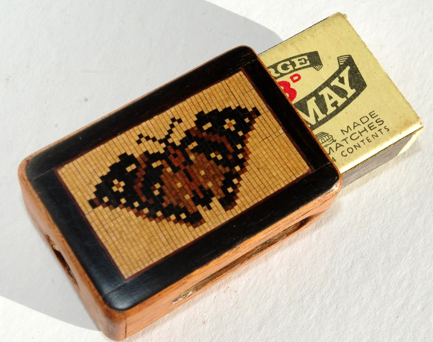Tunbridgeware Butterfly Matches Box - Image 4