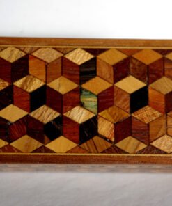 Tunbridgeware Trinket Box with Perspective Cube - Image 4