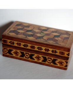 Tunbridgeware Trinket Box with Perspective Cube - Image 5