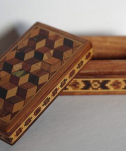 Tunbridgeware Trinket Box with Perspective Cube - Image 3
