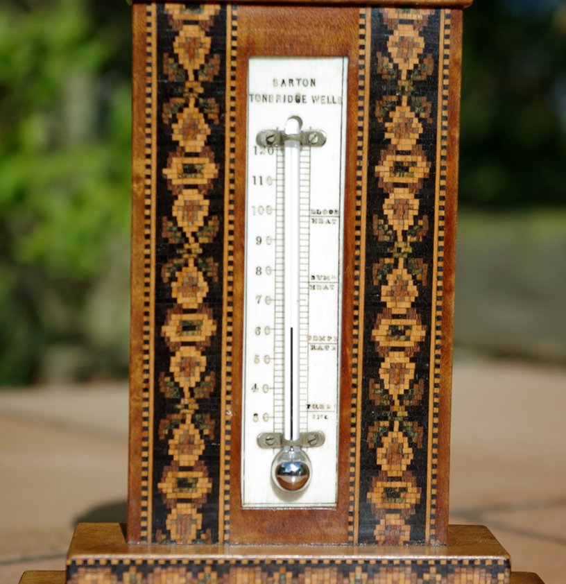 Tunbridgeware Desk Thermometer by T Barton - Image 6