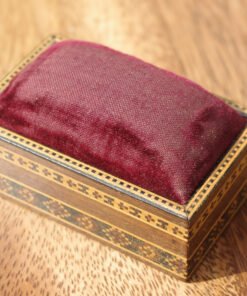 Tunbridgeware Box with Sliding Pin Cushion Top