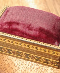 Alternative view of Tunbridgeware Box with Sliding Pin Cushion Top