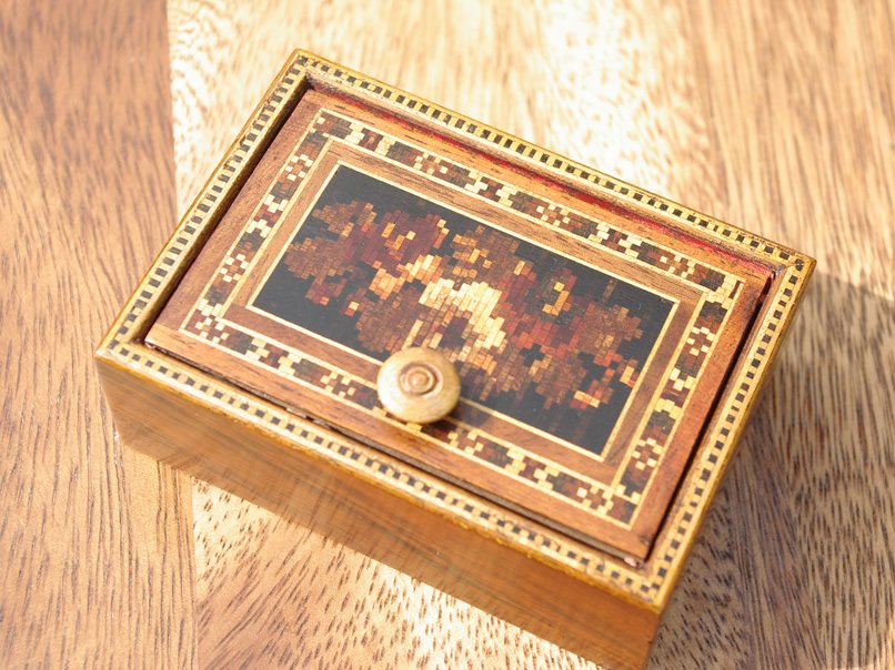Tunbridgeware Box with Hinged Top