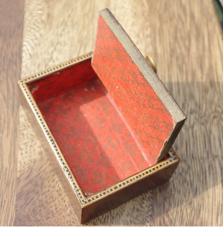 Tunbridgeware Box with Hinged Top - Image 3