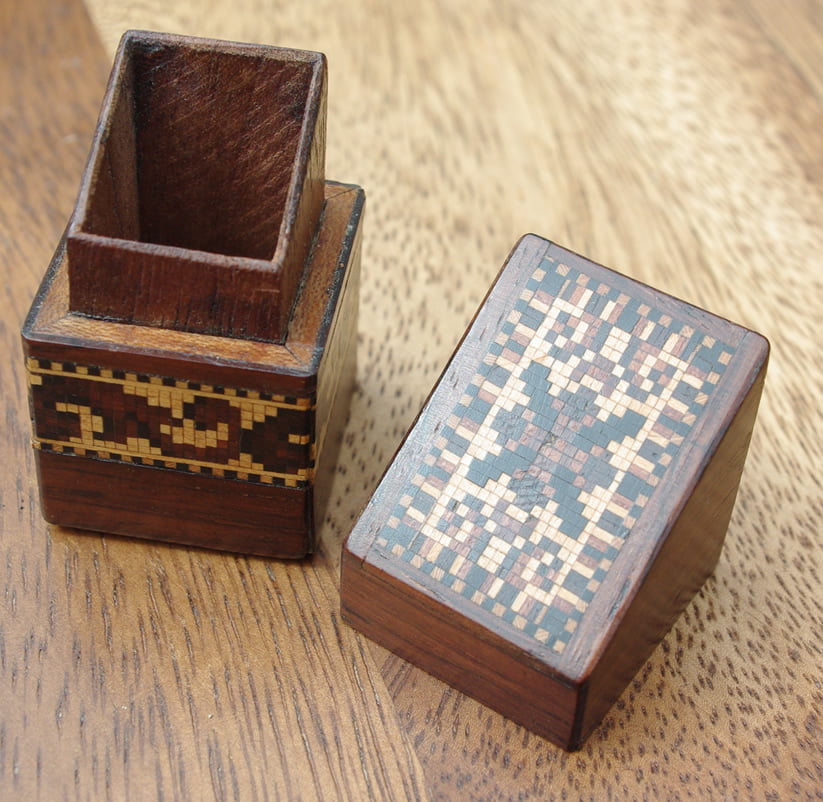 Tunbridgeware Lozenge Needles Box - Image 2