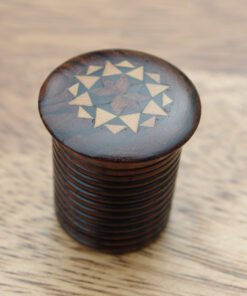 Tunbridgeware Rosewood Ribbed Thimble Holder - Image 5