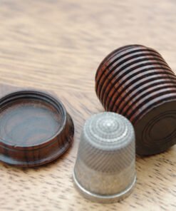 Tunbridgeware Rosewood Ribbed Thimble Holder - Image 3