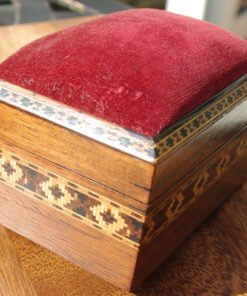 Alternative view of Tunbridgeware Box with Pin Cushion Top