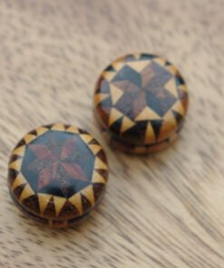 Tunbridgeware Pair of Bookmark Buttons