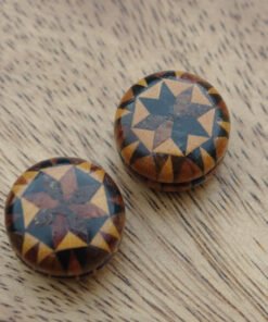 Tunbridgeware Pair of Bookmark Buttons - Image 2