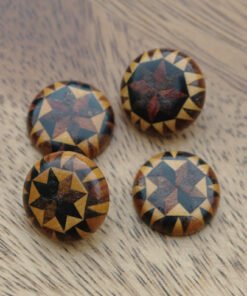 Tunbridgeware Pair of Bookmark Buttons - Image 3