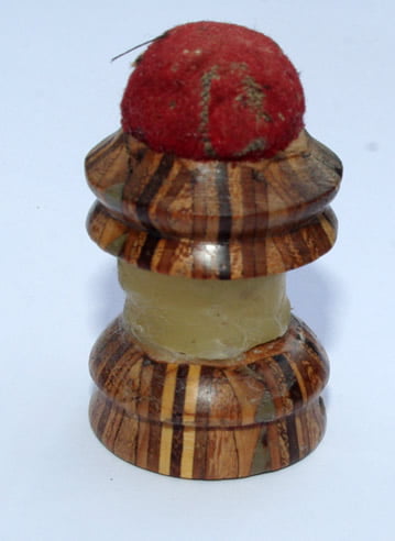 Tunbridgeware Pin Cushion and Waxer