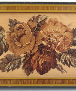 Tunbridge Ware Framed Floral Panel