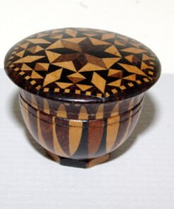 Tunbridge Ware Rouge or Salve  Pot