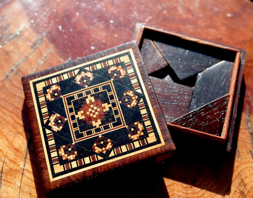 Tunbridgeware Tangram Puzzle by Edmund Nye