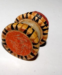 Tunbridgeware Pin Cushion and Waxer (Red applied base)