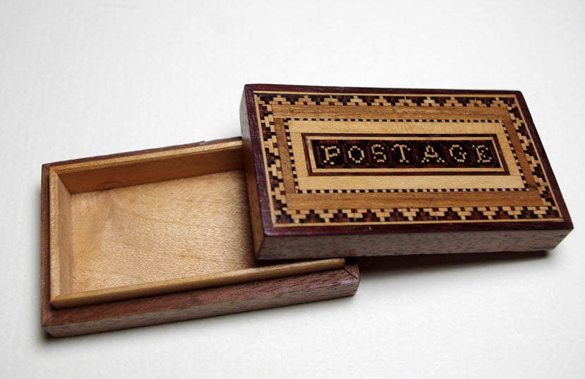 Tunbridgeware Postage Box