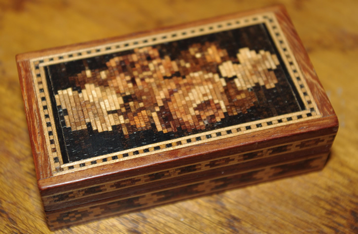 Tunbridgeware Stamp Box - Image 6