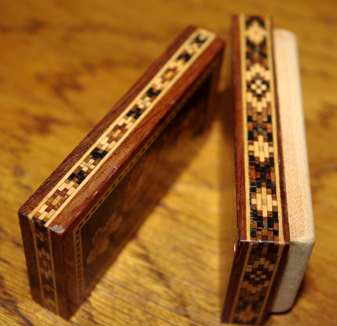 Tunbridgeware Stamp Box - Image 4