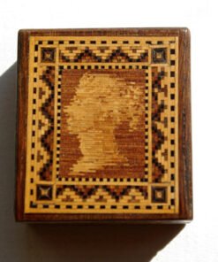 Tunbridgeware Q Victoria Stamp Box