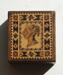 Tunbridgeware Q Victoria Stamp Box