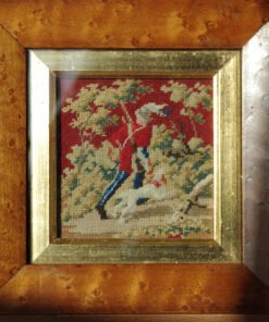 Victorian Woolwork Huntsman Picture