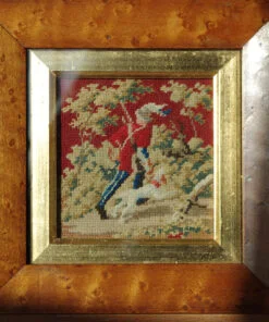 Victorian Woolwork Huntsman Picture