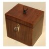 Mahogany Fiddleback Single Tea Caddy