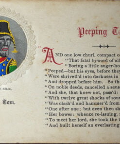 Stevengraph "Peeping Tom" Unused Postcard sc368 Gothic Script Title (unrecorded)