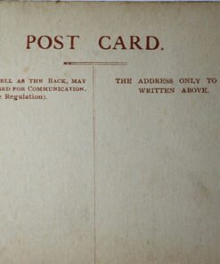 Alternative view of Stevengraph "Peeping Tom" Unused Postcard sc368 Gothic Script Title (unrecorded)