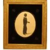 Silhouette Boy Standing Facing Right