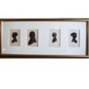 Family Set of four gilted silhouettes