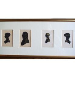 Family Set of four gilted silhouettes