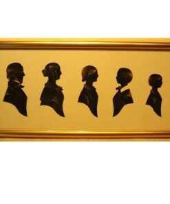 Family Set of five gilted silhouettes