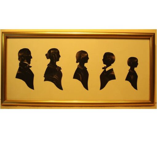 Family Set of five gilted silhouettes