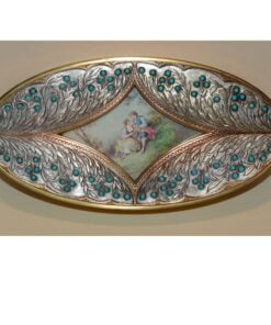 Oval Gilt and Turquoise Casket